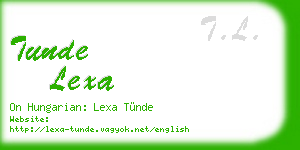tunde lexa business card